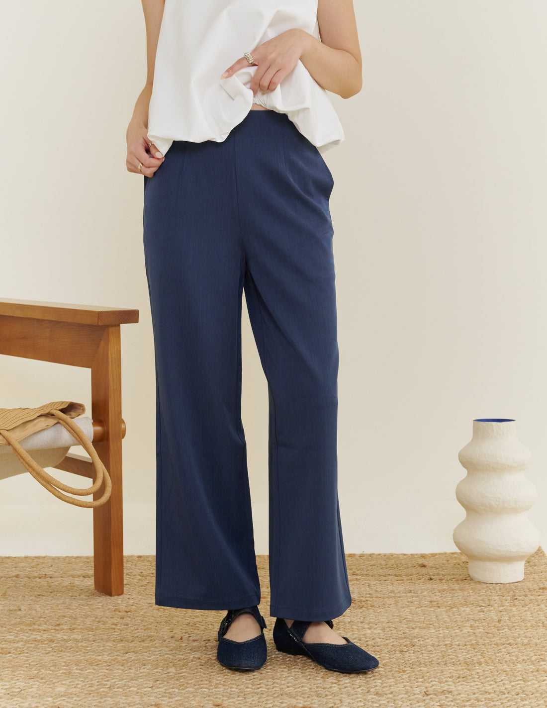 Alexandra Tailored Pants in Navy