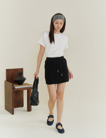 Becky Drawstring Skorts in Black
