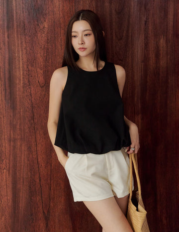 Joyce Bubble Top in Black