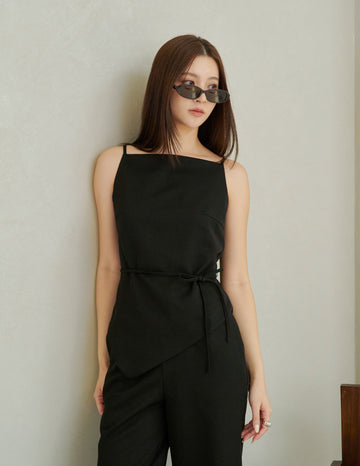 Georgina Asymmetrical Top in Black