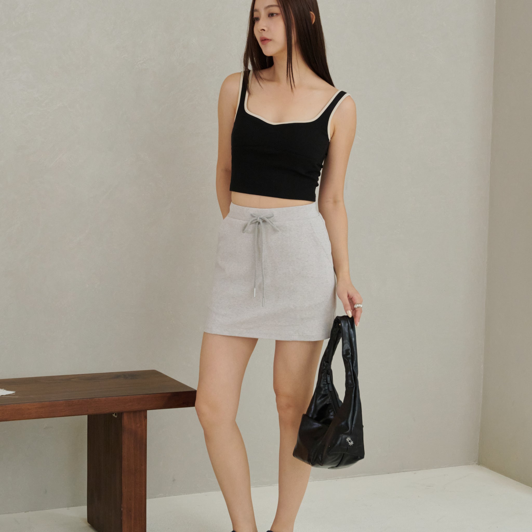 Becky Drawstring Skorts in Grey