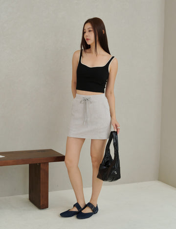 Becky Drawstring Skorts in Grey