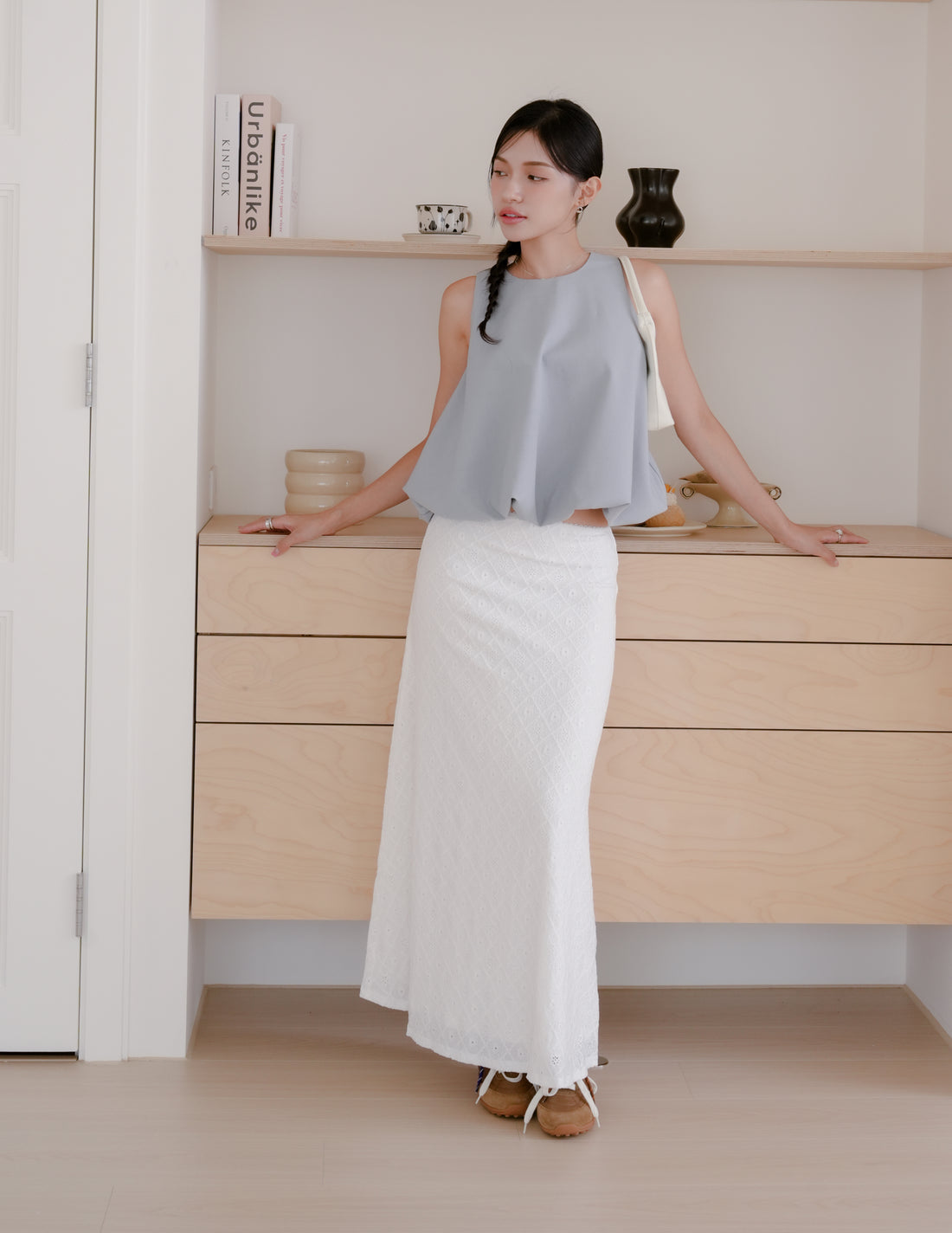 Joyce Bubble Top in Blue