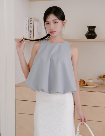 Joyce Bubble Top in Blue