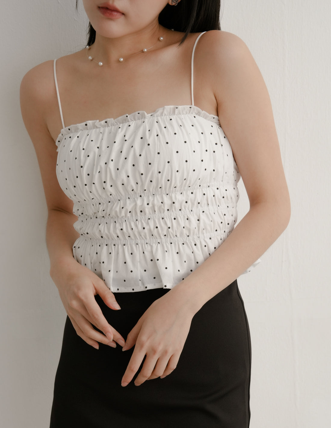 Jaela Padded Top in Polka Dot