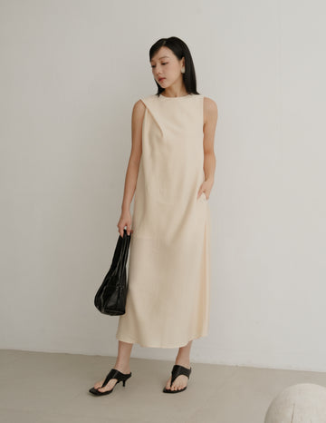 Ryleigh Scarf Dress in Buttermilk