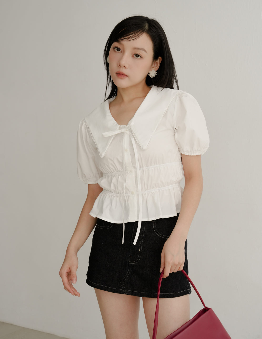 Kendra Denim Skorts in Dark Indigo