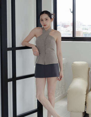 Dani Mini Skorts in Charcoal