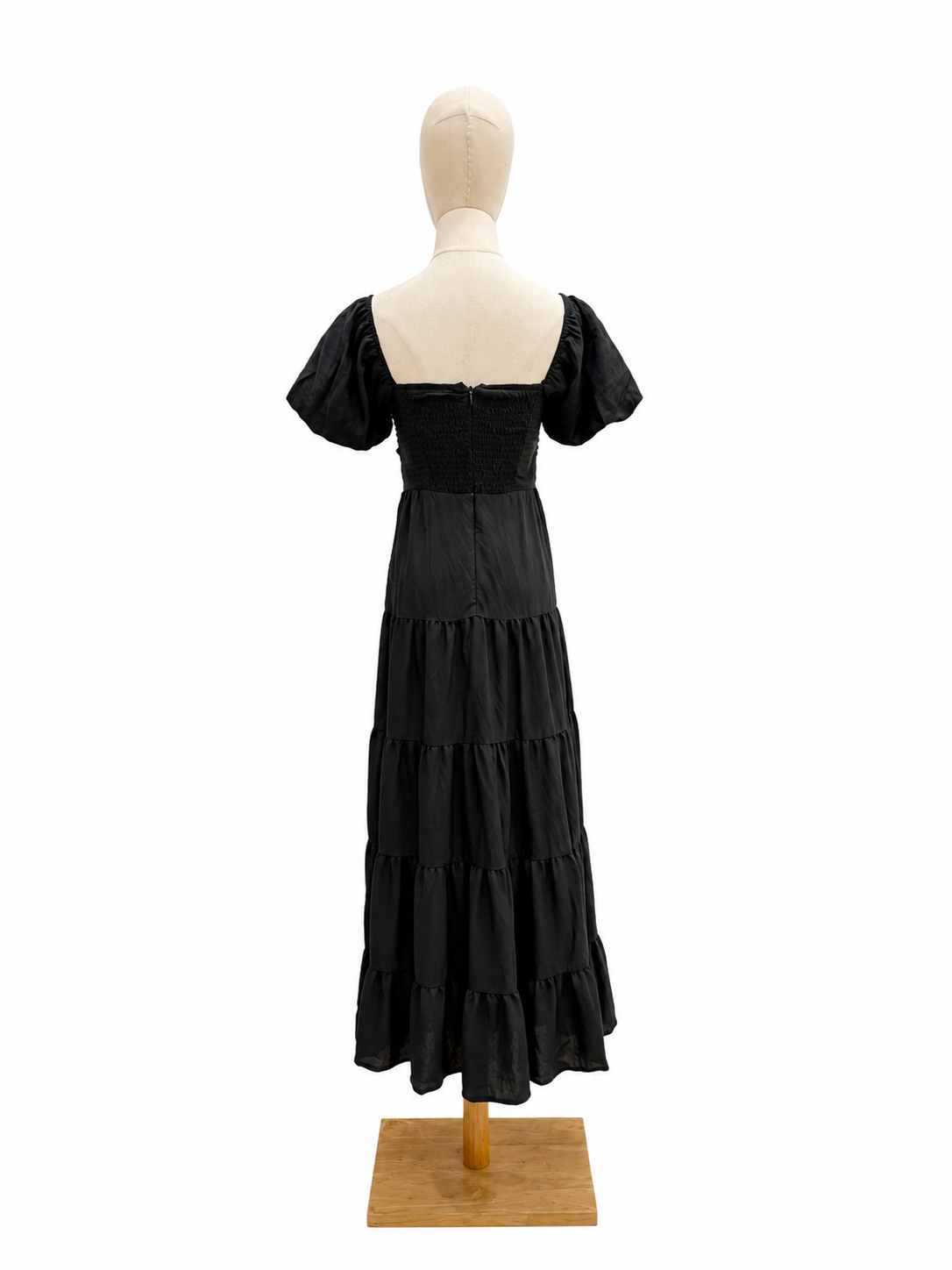 *PO* Lynette Padded Maxi Dress in Black